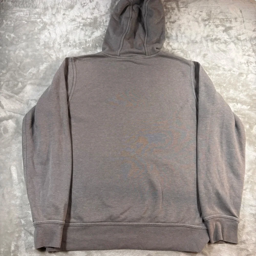 The North Face Mens Gray Graphic Logo Pullover Hoodie CH2P Small